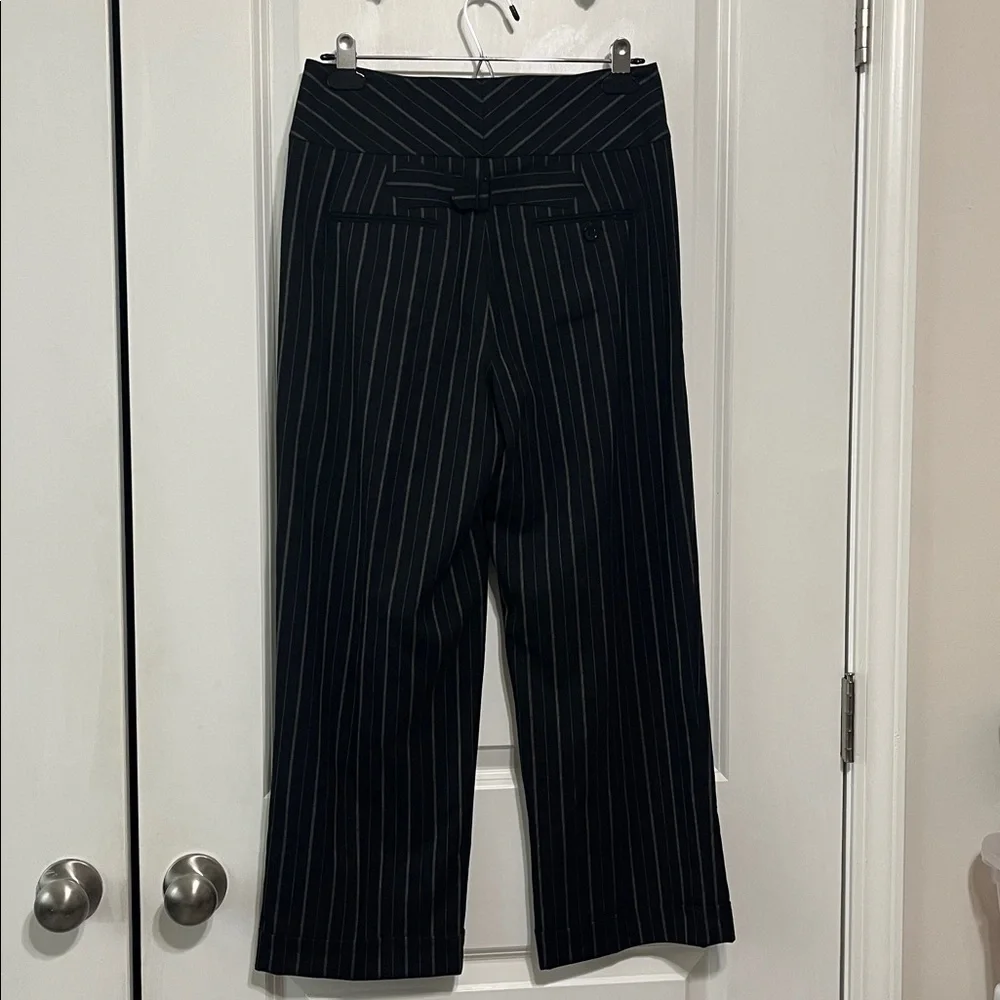 Lauren Ralph Lauren Pinstripe Wool Crepe Wide Leg Pant Sz 4P - Picture 7 of 11